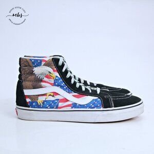 Vans Black and Multicolor High-Top Sneakers